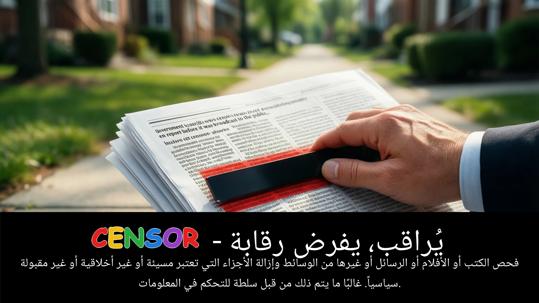 Arabic Illustration for censor
